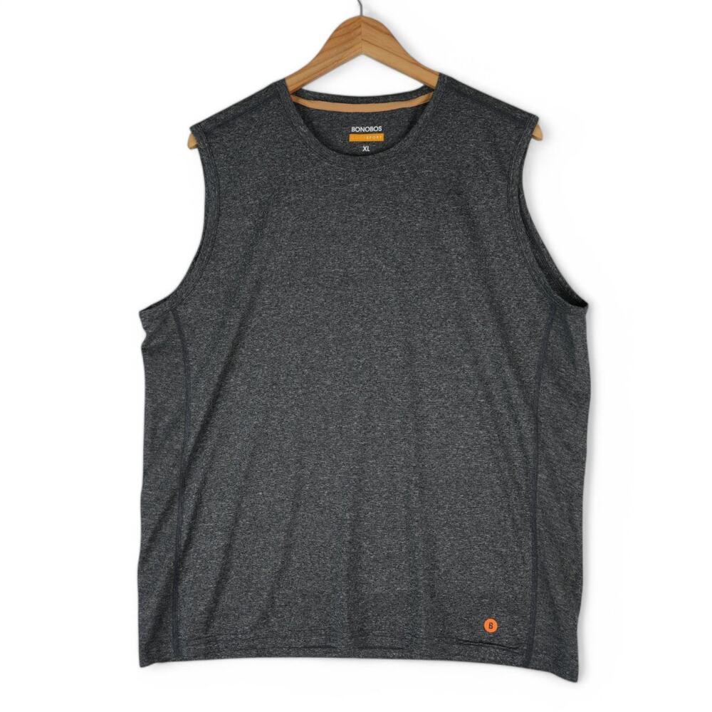 Bonobos Shirt Mens XL Heather Gray Performance Tank Top‎ Sleeveless Good Sport